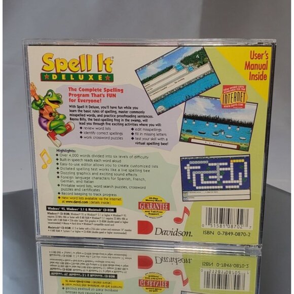SPELL IT Deluxe Davidson Educational Windows PC CD-ROM Macintosh - Picture 2 of 3